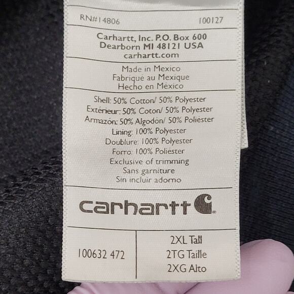 Carhartt Zip Hoodie 2XL/3XL 30x29 Baggy Faded - Picture 5 of 16